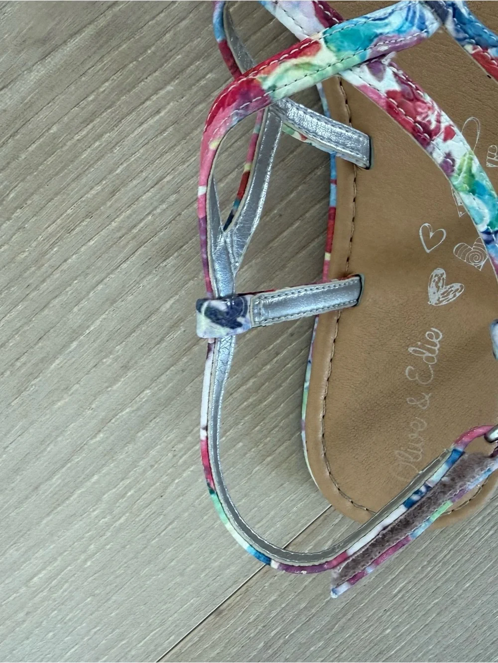Girls' Colorful Knot-Strap Sandals with Tan Footbed